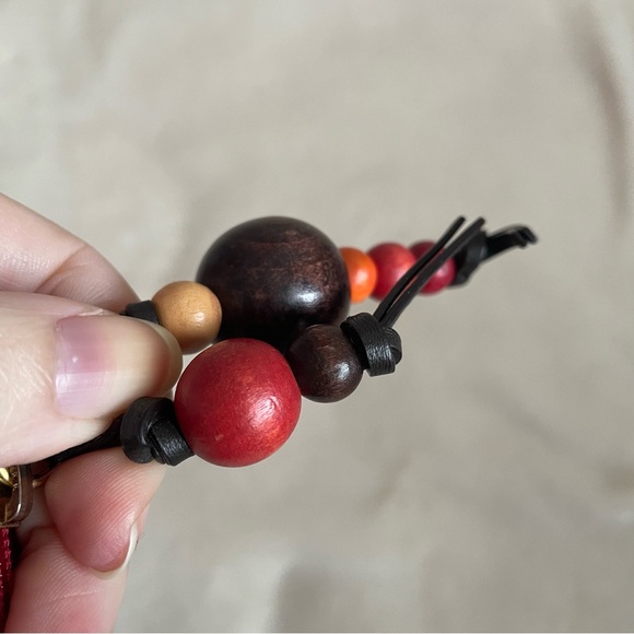 Sold✨vintage y2k Juicy Couture Genuine Leather Terry Cloth Boho Card Wallet ✨ - Picture 7 of 11